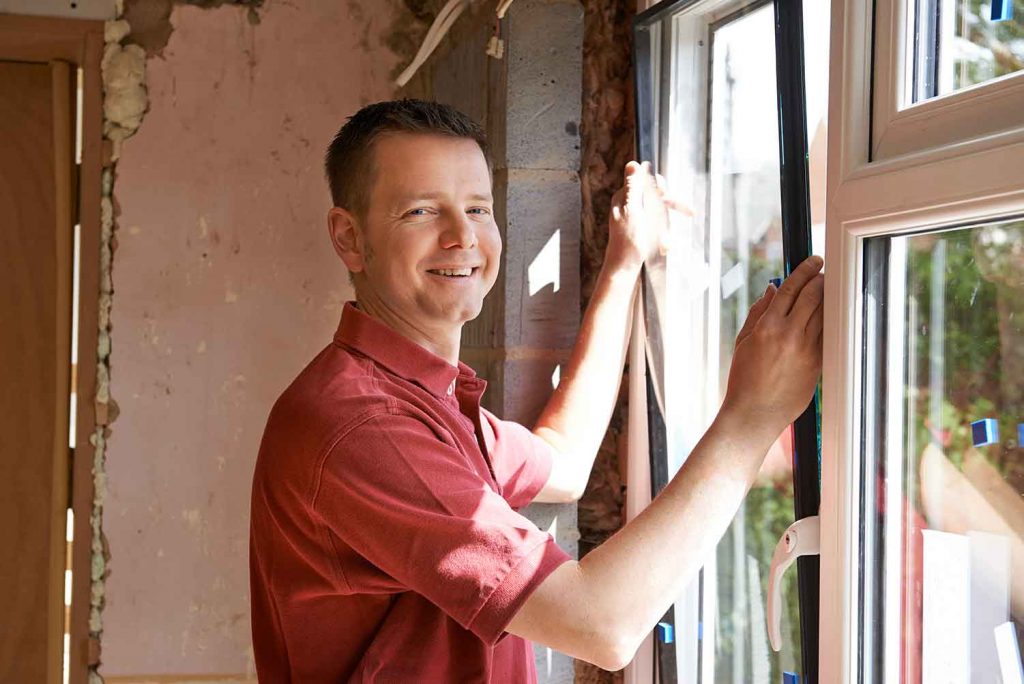 Sunroom glass installation