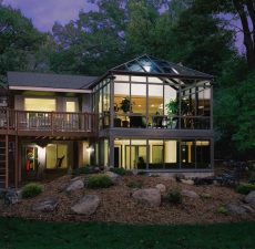 Two story conservatory sunroom