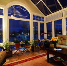 Glass cathedral sunroom