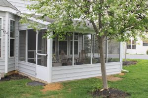 backyard screen enclosure room installation