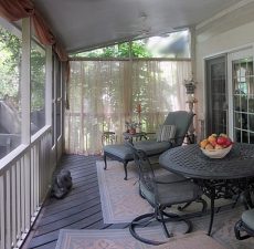 outwards view of screen enclosure installation