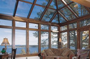 wood frame conservatory sunroom