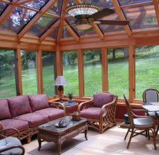 PAsunrooms completed sunrooms with wood accents