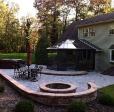 Conservatory sunroom on the patio