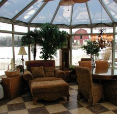 Fully furnished conservatory sunroom