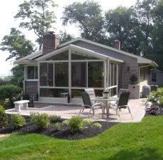 Glass cathedral sunroom