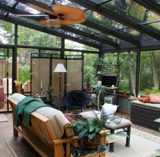 Fully furnished straight roof sunroom