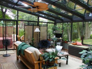 Fully furnished straight roof sunroom