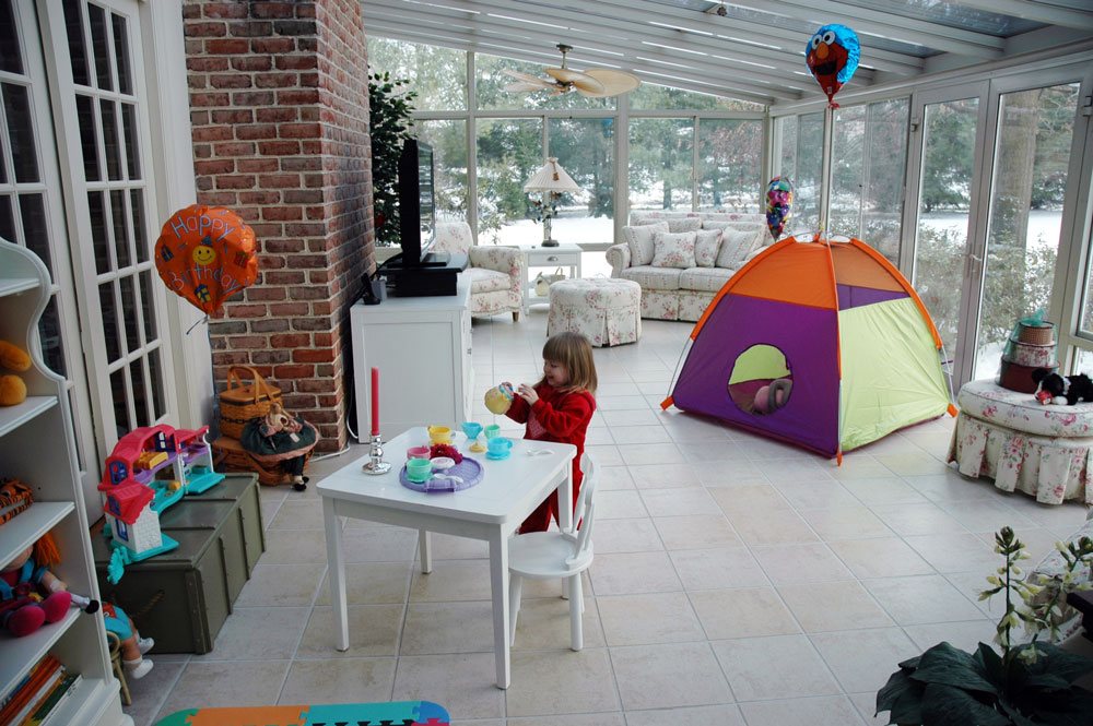 Sunroom as a playroom