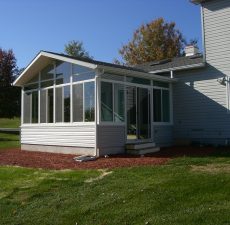 solid cathedral roof sunroom addition