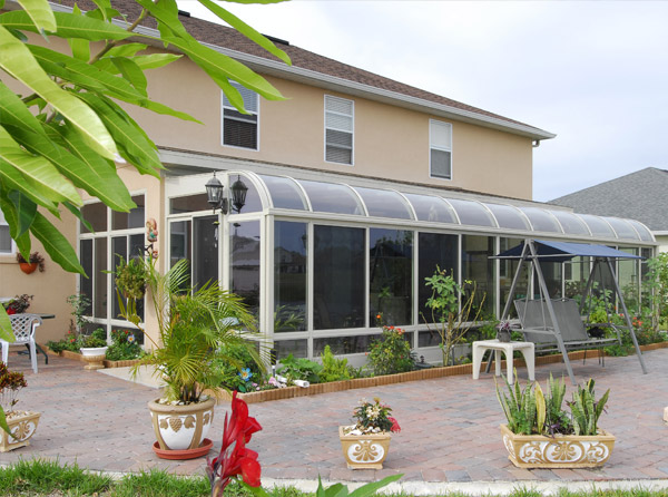 curved roof style sunroom
