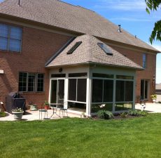 Screen room addition
