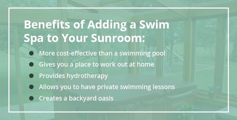 Benefits of Adding a Swim Spa to Your Sunroom